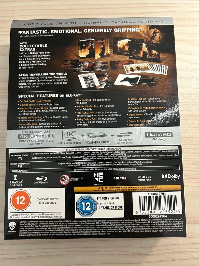 映画 4K Ultra HD ダークナイトシリーズ スチールブック