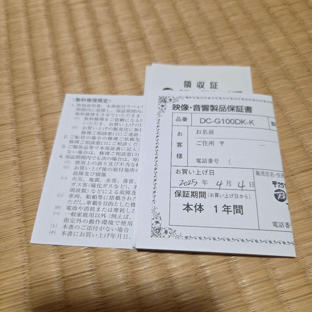 LUMIX DC-G100DK ミラーレス一眼 標準ズームレンズキット