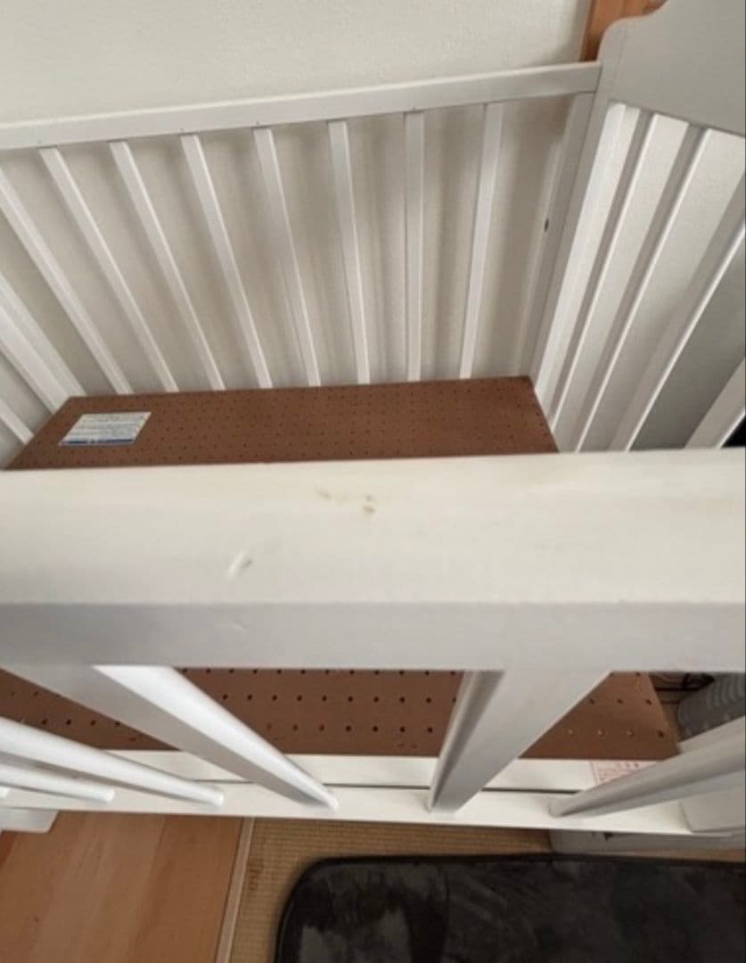 カトージ ハイシートミニベビーベッド2 ハイタイプ 床板調節可能 収納棚付