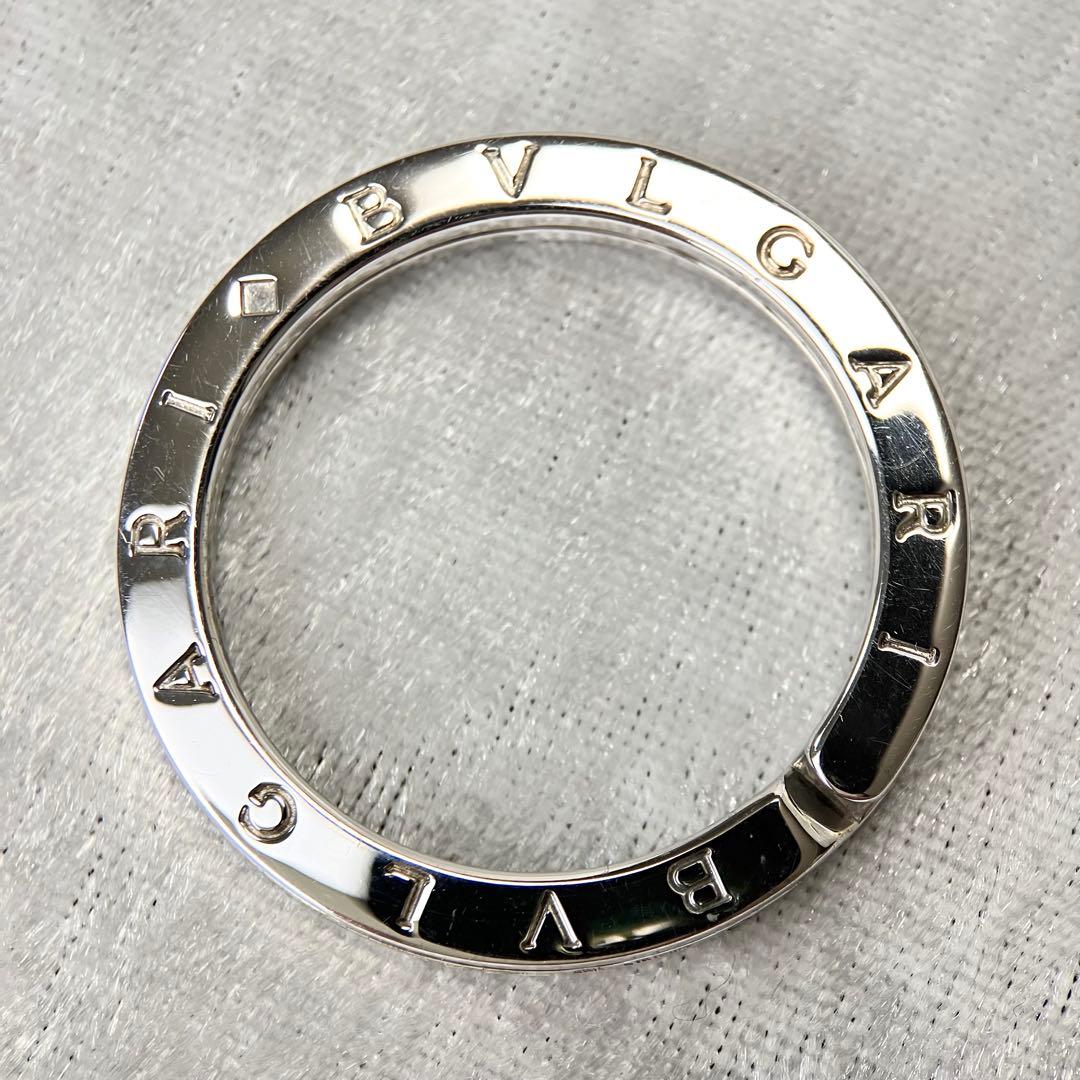 美品 ブルガリ ビーゼロワン リングロゴ レザー紐 チョーカー シルバー925