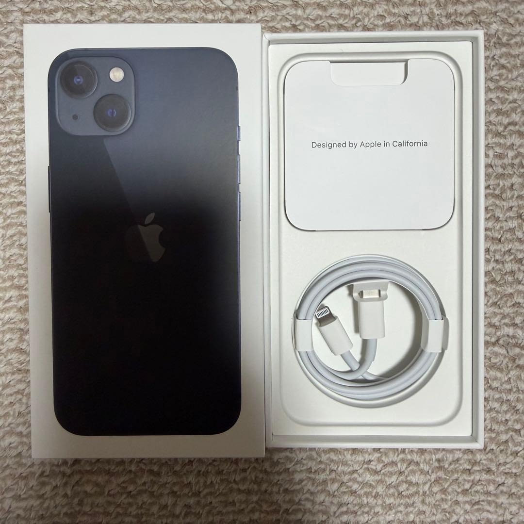 iPhone13 128GB ミッドナイト 付属品未使用・保護フィルム付