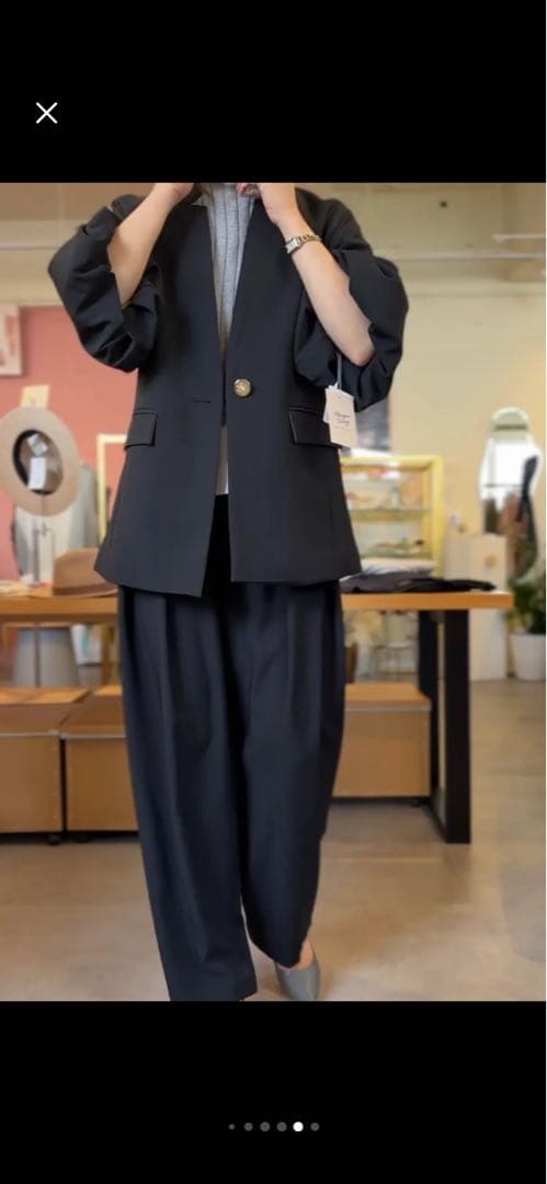 38　マルゴーヴィンテージ　バルーン袖ジャケット　未使用タグ付