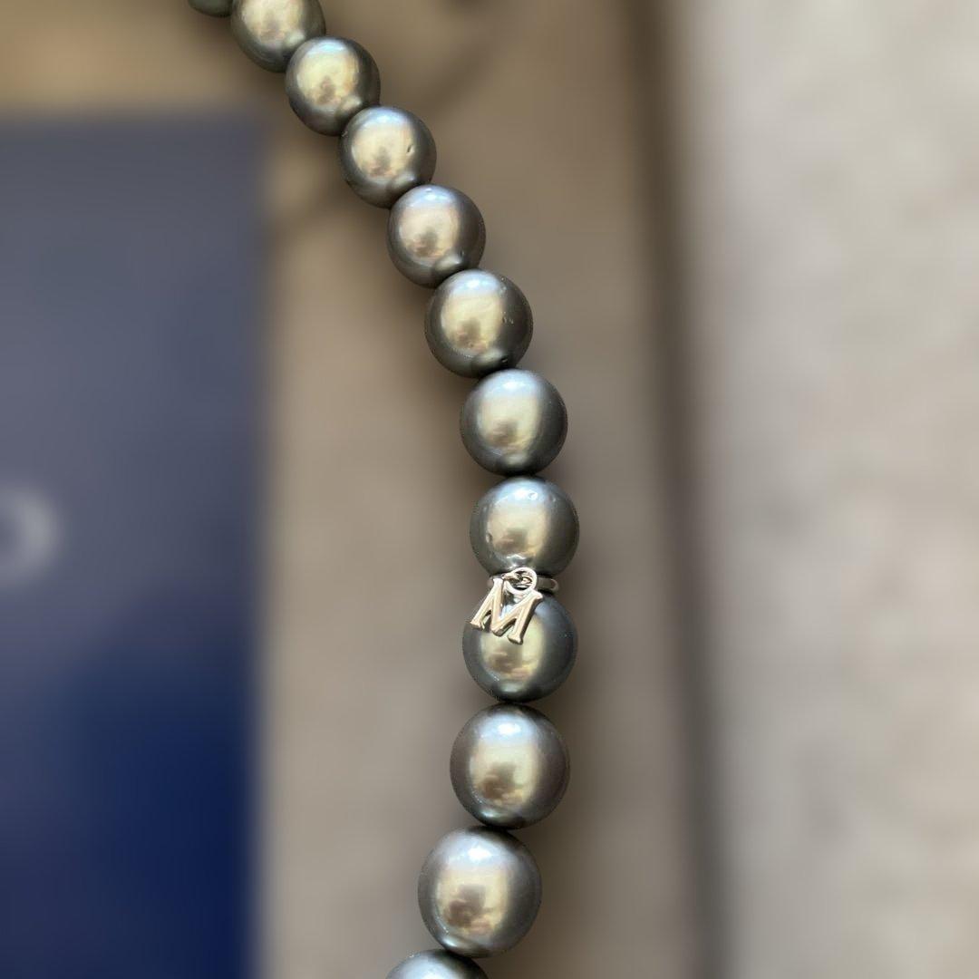 シシ様用MIKIMOTO 黒蝶パールネックレス　ブルー系