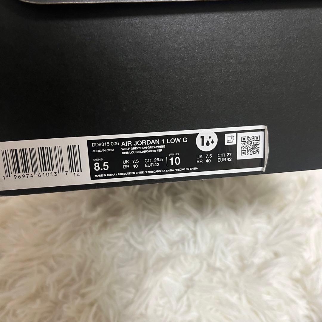 新品未使用 ナイキ エアジョーダン1 ロー G ウルフグレーガム　26.5