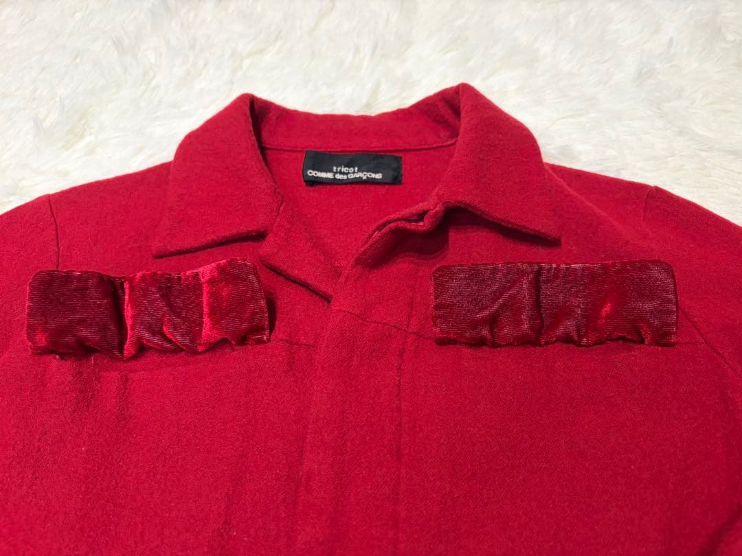 【値下げ可能】トリココムデギャルソン ヴィンテージ ジャケット レッド ウール