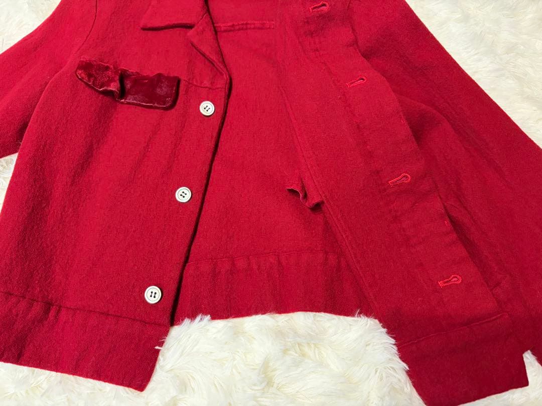 【値下げ可能】トリココムデギャルソン ヴィンテージ ジャケット レッド ウール