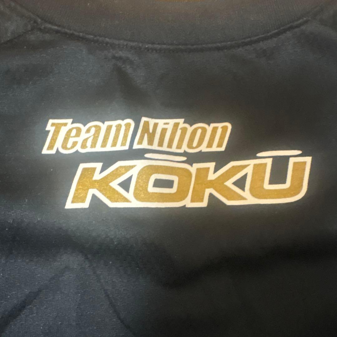 日本航空高校　asics バレーボールシャツ 2XO ブラック