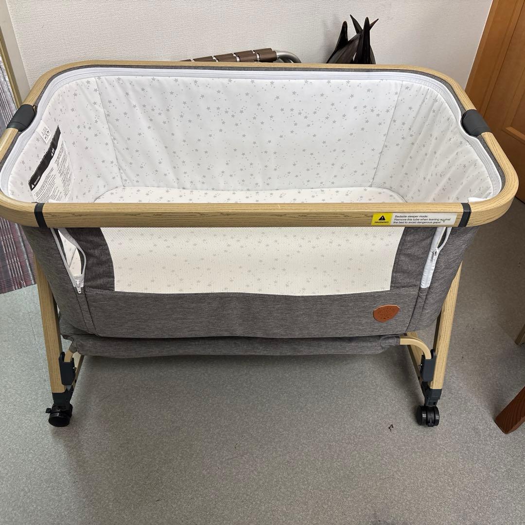 HZDMJ折りたたみ式ベビーベッド グレー