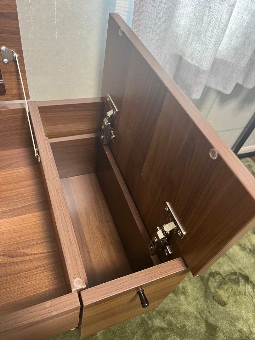 エア・リゾーム　北欧コンパクト木製ドレッサーnico(ニコ)スツール付き