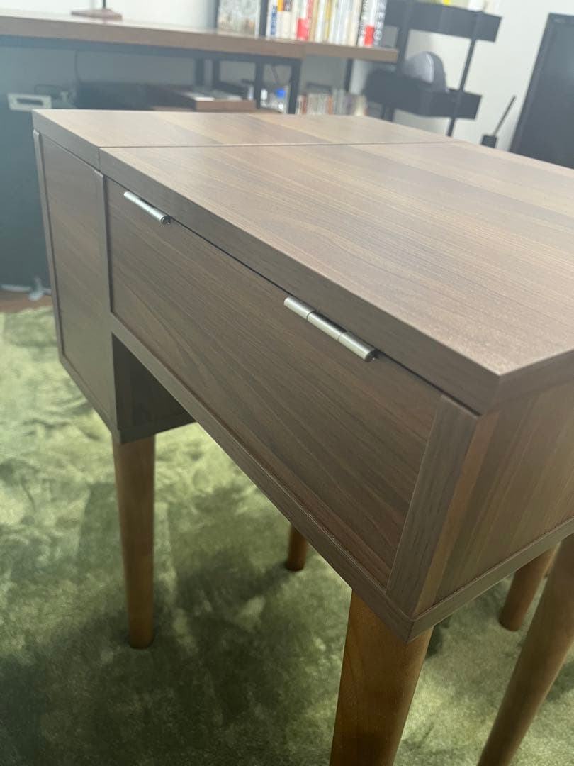 エア・リゾーム　北欧コンパクト木製ドレッサーnico(ニコ)スツール付き