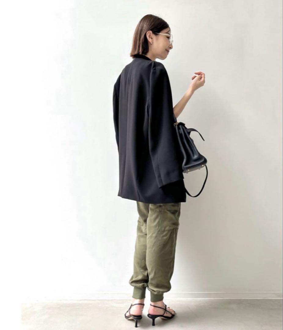 【新品】L'Appartement◆アパルトモンフィブリルサテンカーゴパンツ40