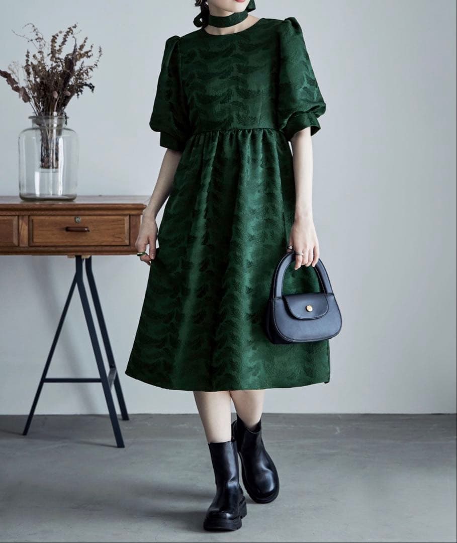 【週末SALE♡】etoll. パフスリーブドレス