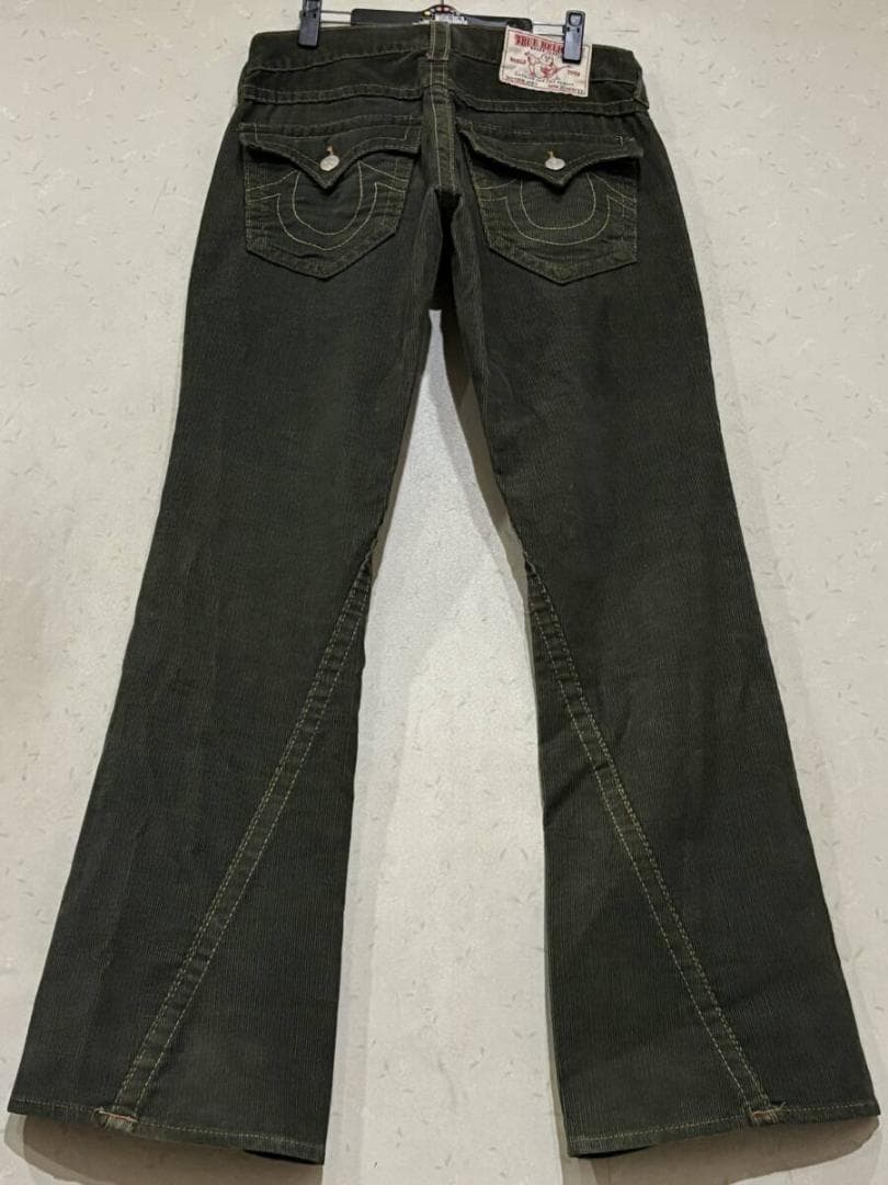 トゥルーレリジョン JOEY コーデュロイパンツオリーブ 米国製 30