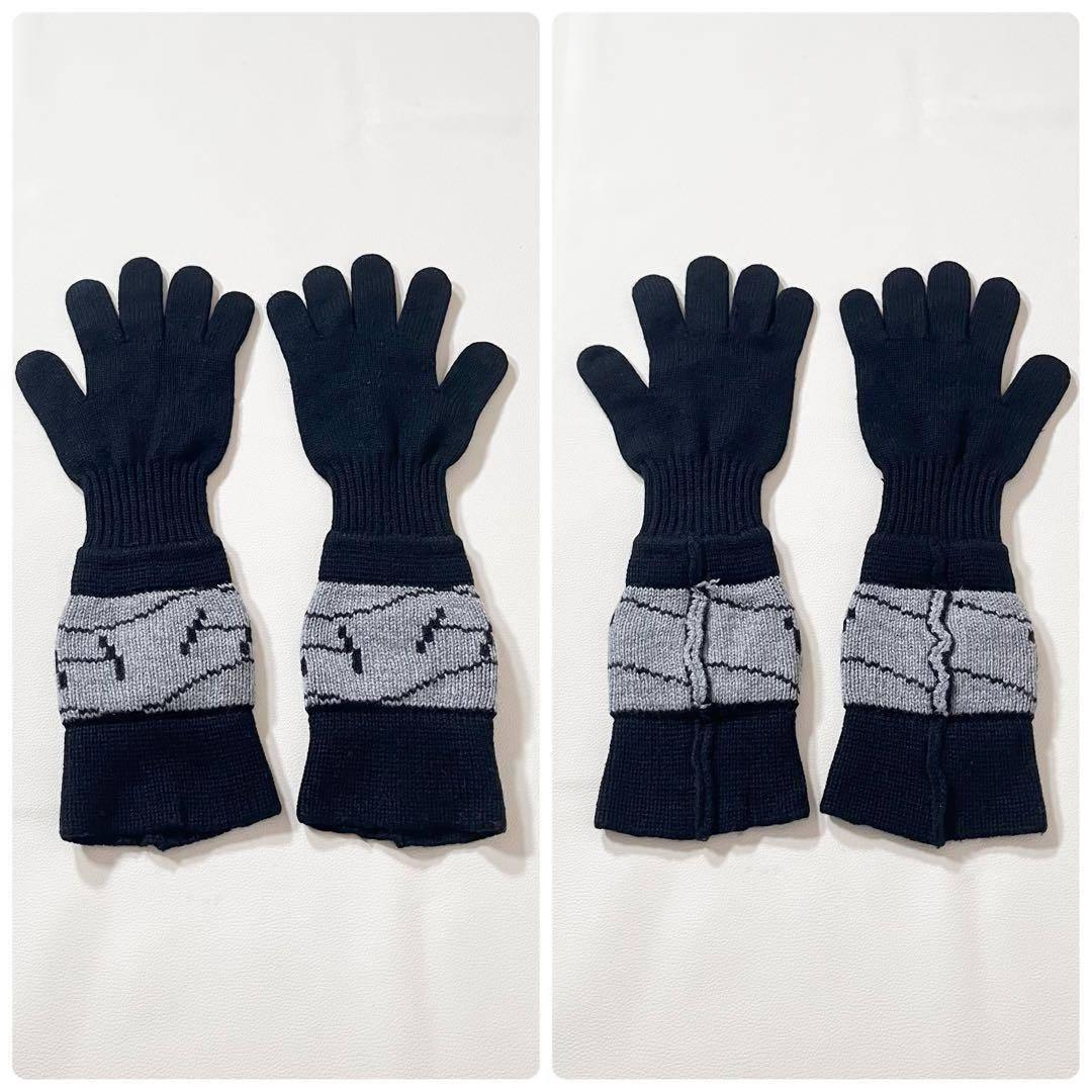 【美品】エルメス　カシミヤ100%ニット帽×手袋　2点セット　H柄　マルジェラ期