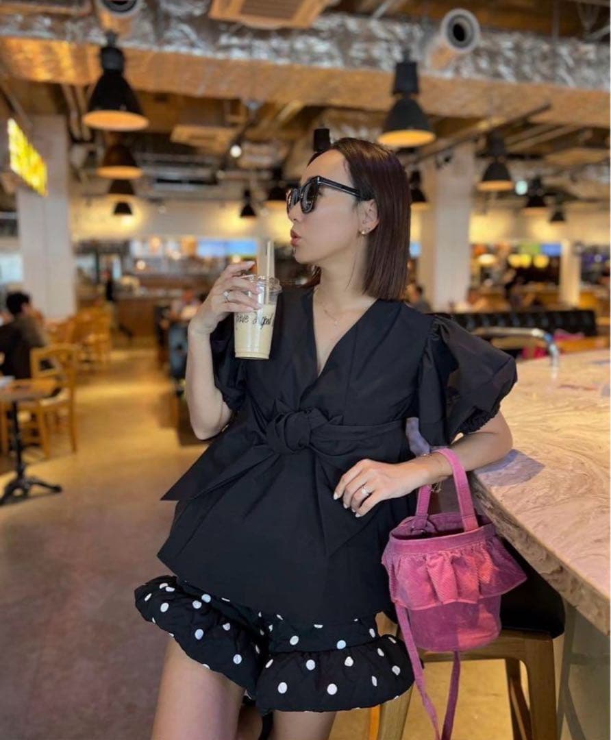 rosymonster マシュマロフリルドットキルティングショートパンツ