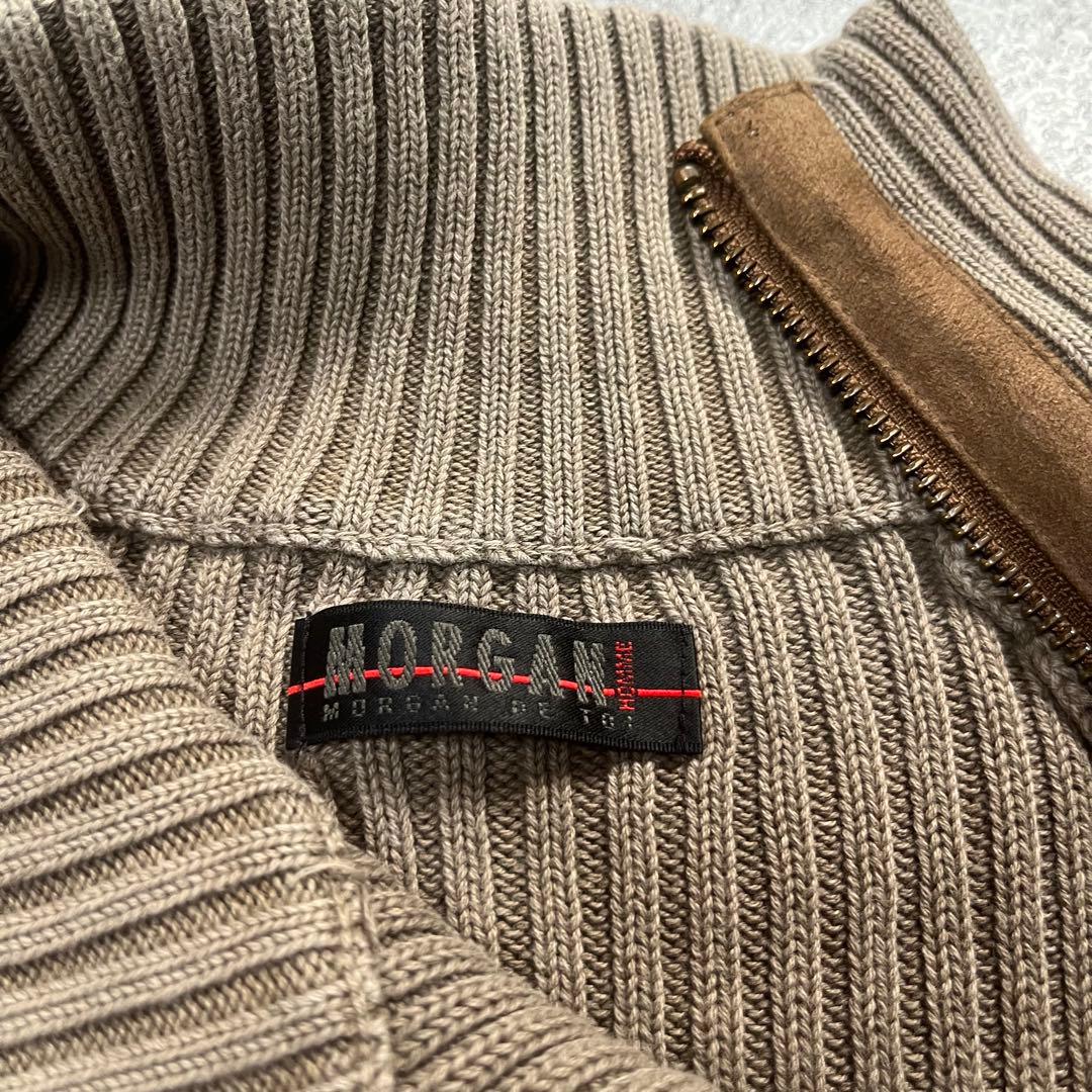 トップス MORGAN HOMME gimmick ds zip up knit