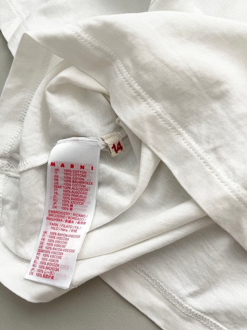 マルニ　marni   Tシャツ　14y スパンコール　白　キッズ　大人も着れる