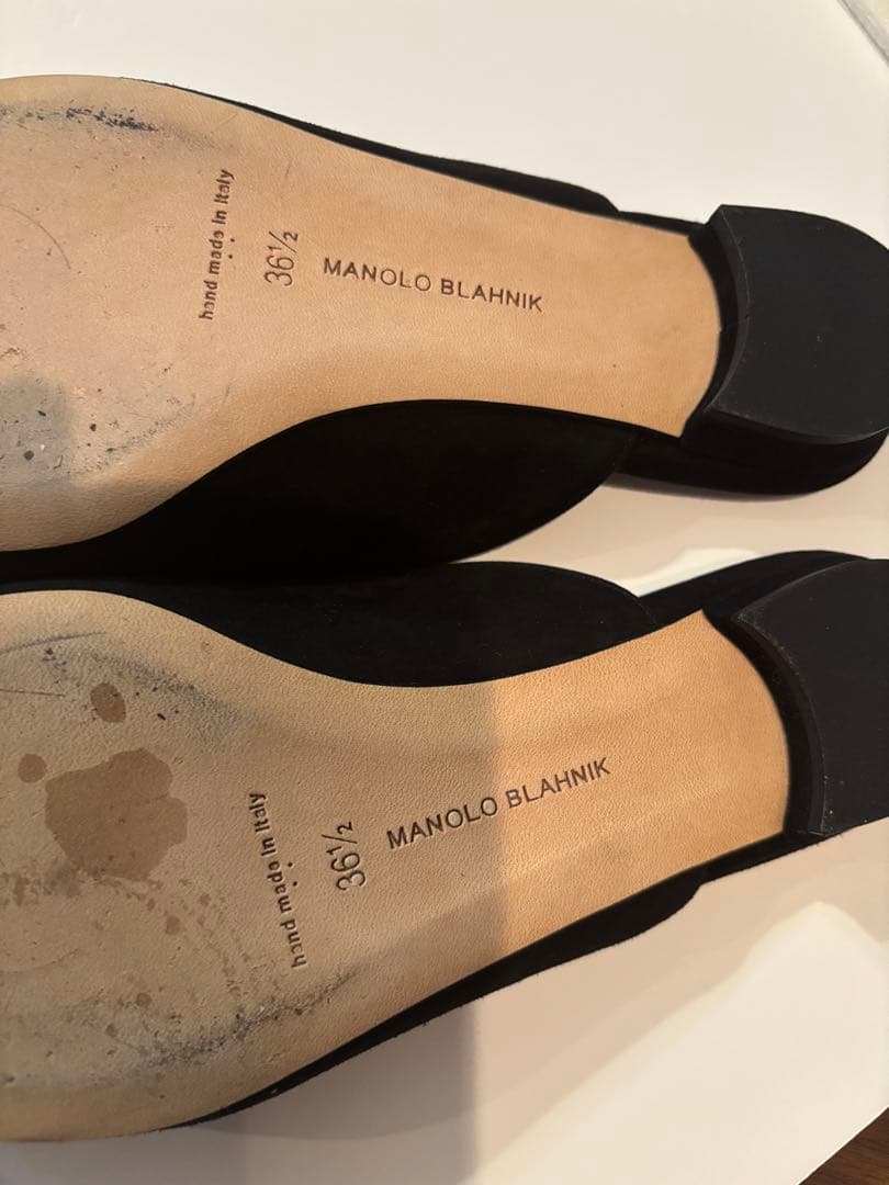 た*ご様 Manolo Blahnik ブラックミュール
