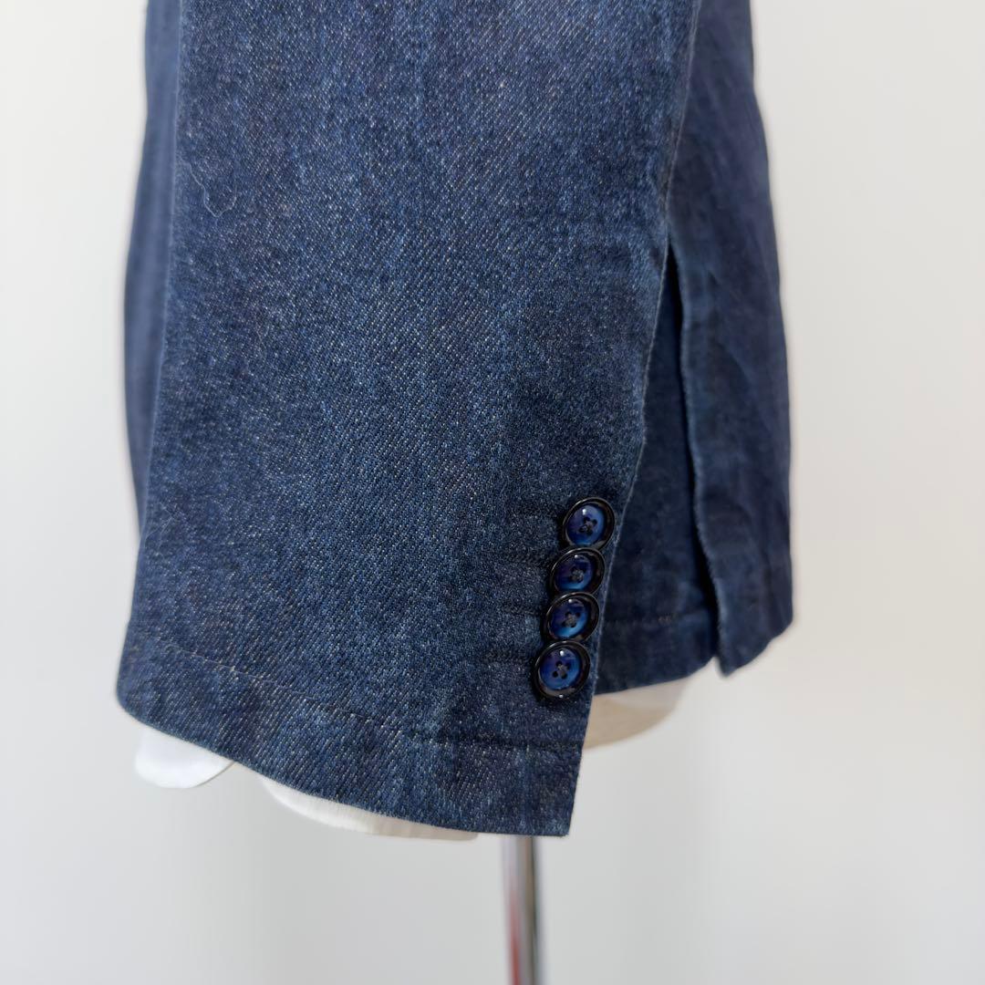 新品同様 定価17.6万 タリアトーレ リジットインディゴデニムジャケット 48