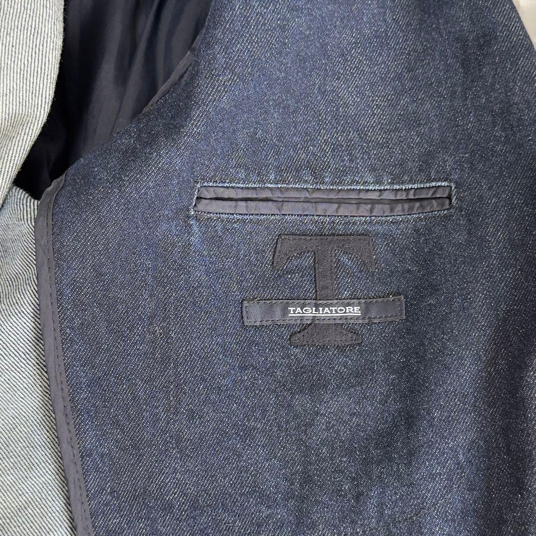 新品同様 定価17.6万 タリアトーレ リジットインディゴデニムジャケット 48