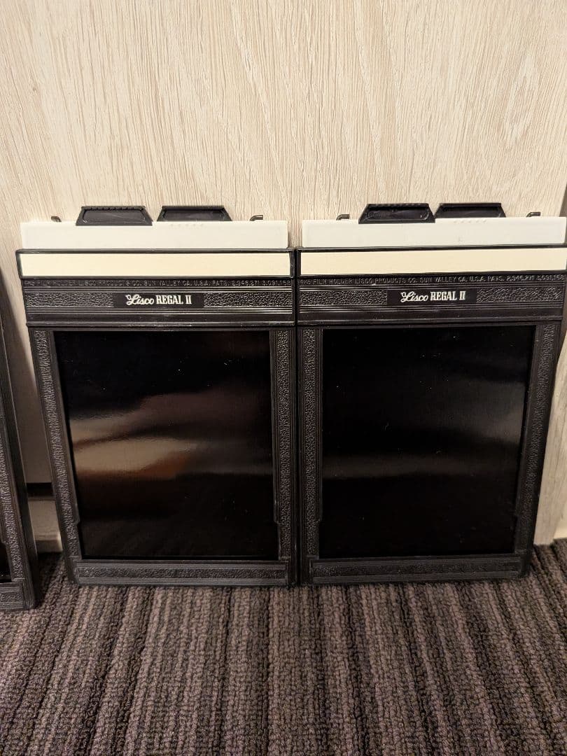 Lisco Regal II 4x5フィルムホルダー 元箱、保証書付&バラ計7枚