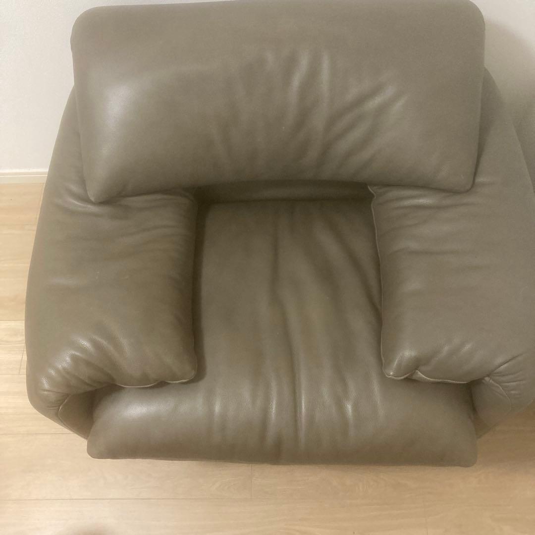 週末限定価格！カッシーナ　マラルンガFZ革 グレー　オットマン付