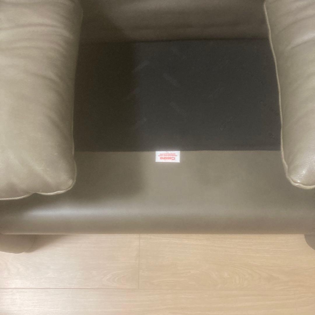 週末限定価格！カッシーナ　マラルンガFZ革 グレー　オットマン付