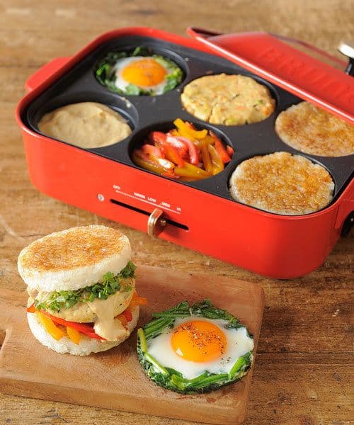 限定カラー BRUNO コンパクトホットプレート コンプリートセット チリレッド