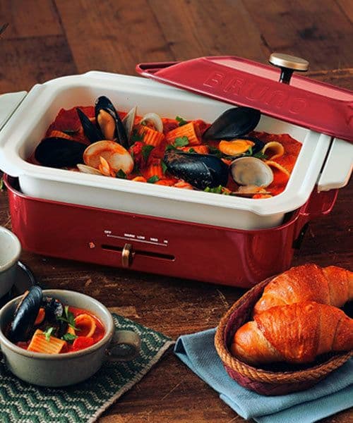 限定カラー BRUNO コンパクトホットプレート コンプリートセット チリレッド