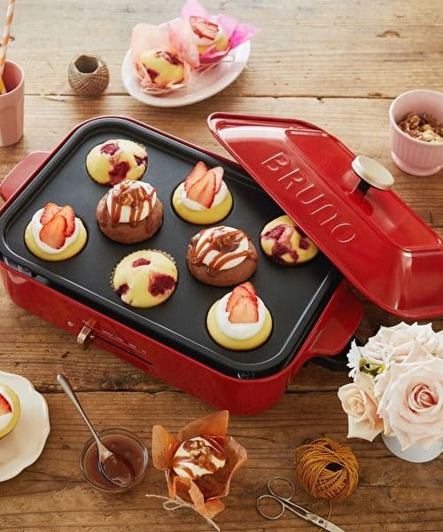 限定カラー BRUNO コンパクトホットプレート コンプリートセット チリレッド