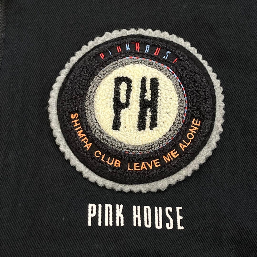 希少✨ ピンクハウス ブルゾン ワッペン 刺繍ロゴ 中綿キルティング 綿100