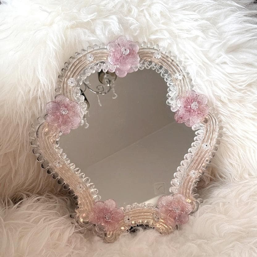 ムラーノガラス　＜Ｂ＞　壁掛け・スタンドミラー　ベネチアンガラス　イタリア