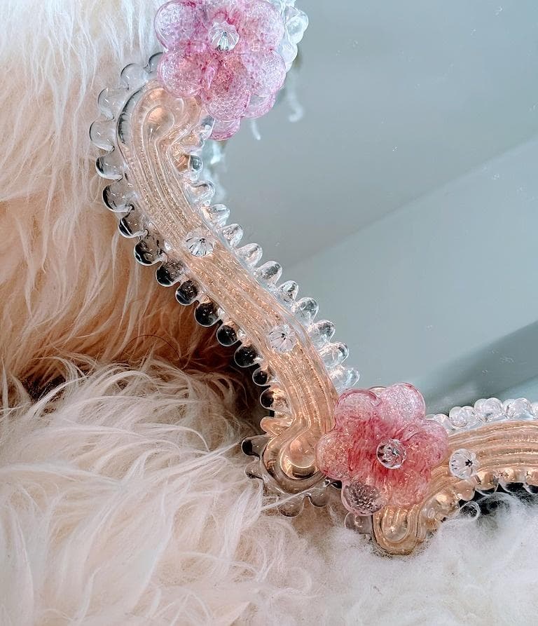 ムラーノガラス　＜Ｂ＞　壁掛け・スタンドミラー　ベネチアンガラス　イタリア