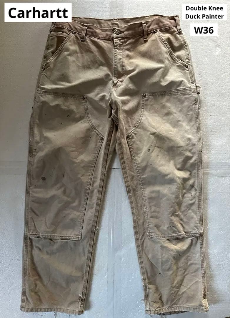 カーハート ダブルニーダックペインターパンツ フェードハミルトンブラウン W36