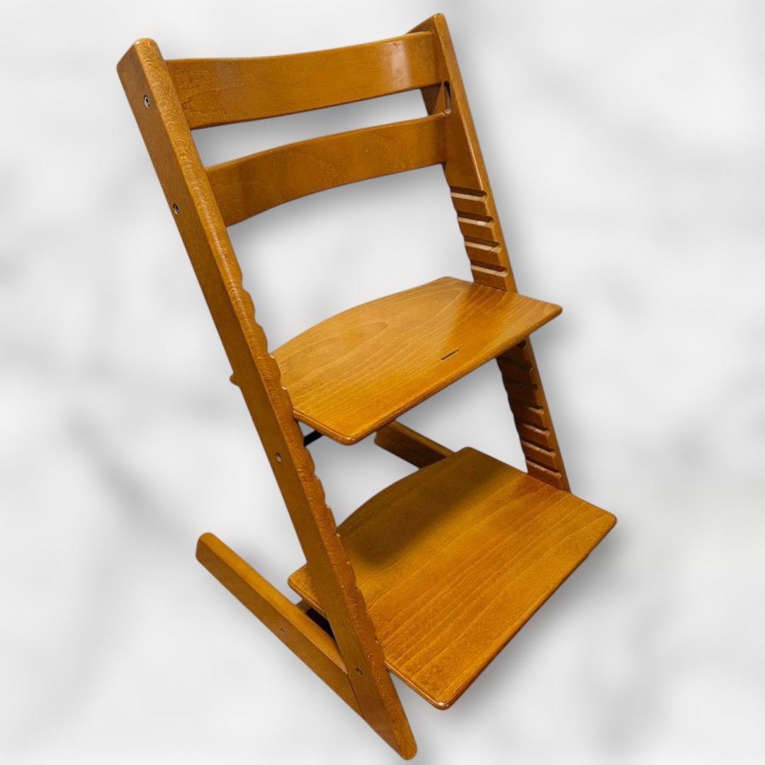 【美品】ストッケ シリアルNo3 ナチュラルハイチェア