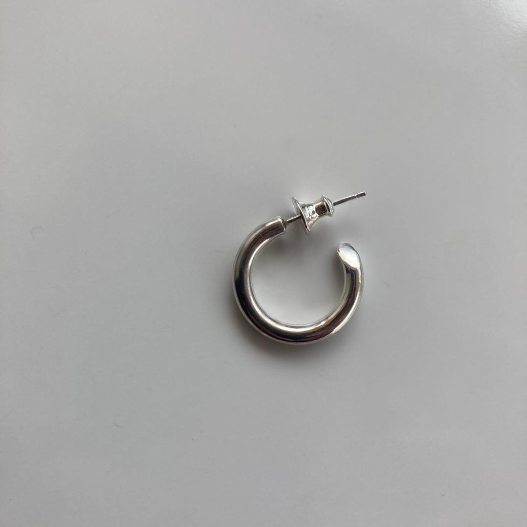 新品 【 3mm×18mm 】両耳用 シルバー925 フープピアス