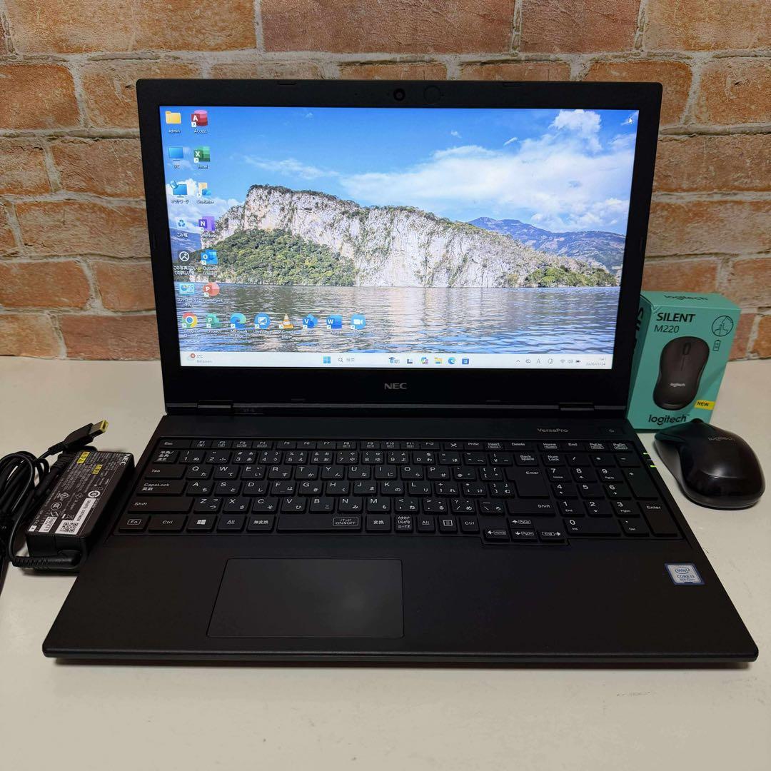 美品NEC ノートPC 高速起動SSD メモリ8GB Win11 オフィス付き