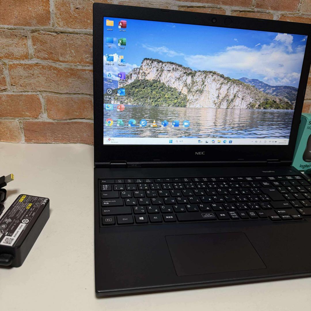 美品NEC ノートPC 高速起動SSD メモリ8GB Win11 オフィス付き