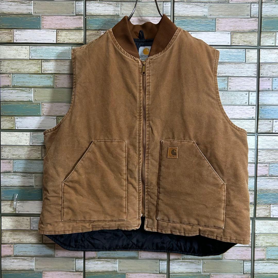 carhartt カーハート　ダックベスト　中綿　キルティングライナー