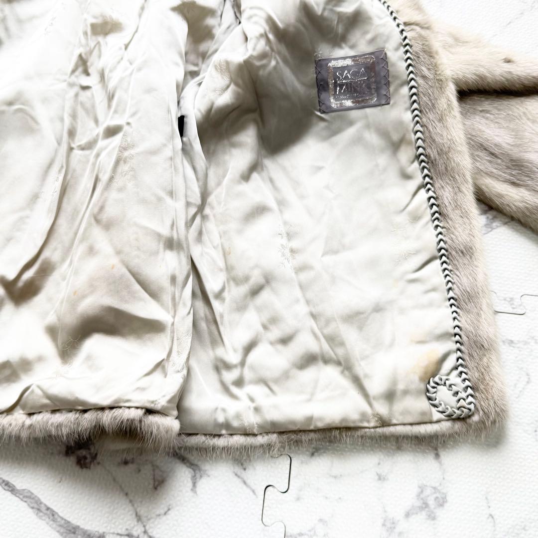 ✨高級✨サガミンク 毛皮コート サファイアミンク 銀サガ 2XL 柔らかさ◎