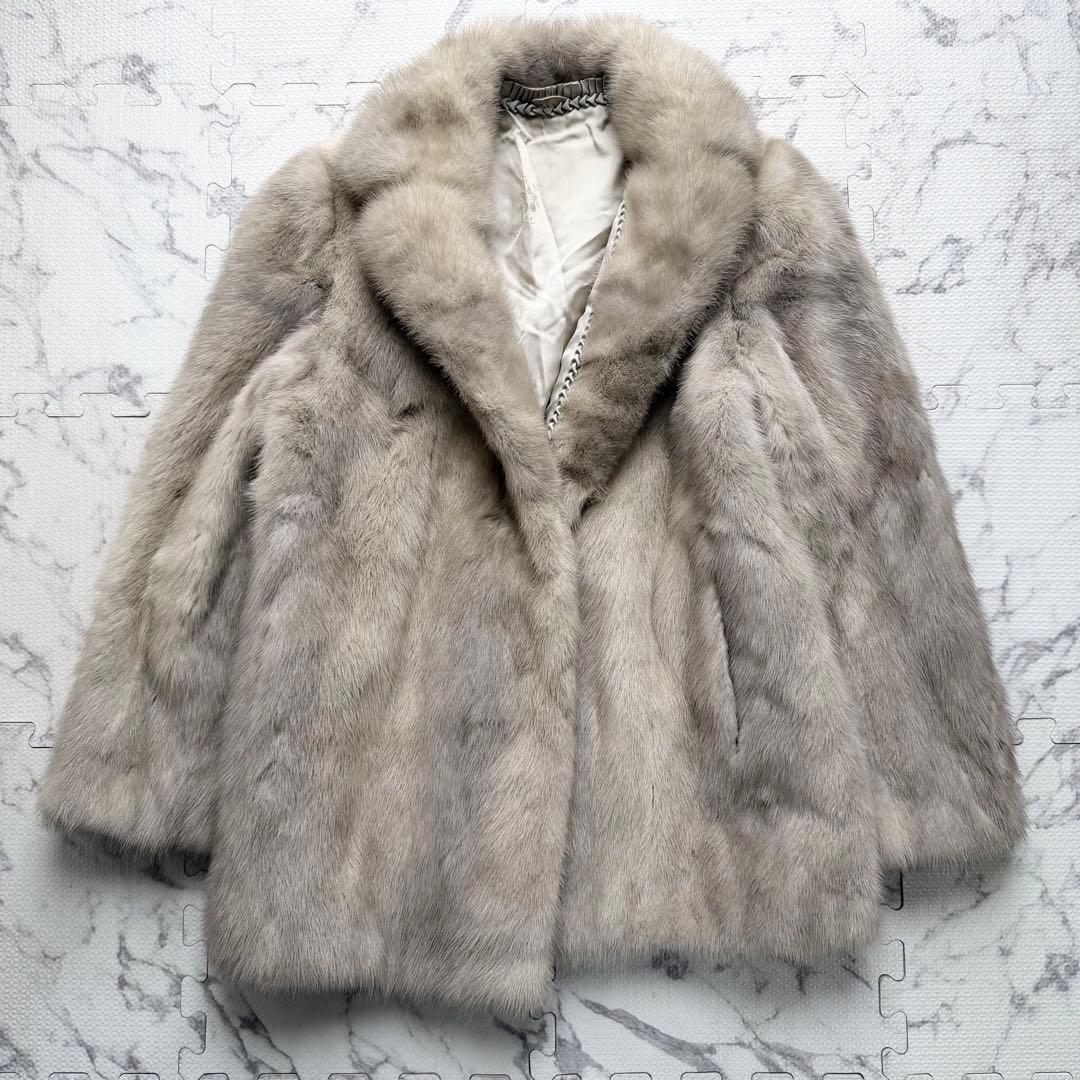 ✨高級✨サガミンク 毛皮コート サファイアミンク 銀サガ 2XL 柔らかさ◎