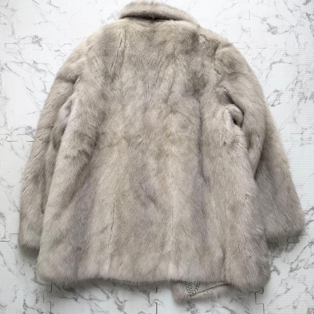 ✨高級✨サガミンク 毛皮コート サファイアミンク 銀サガ 2XL 柔らかさ◎