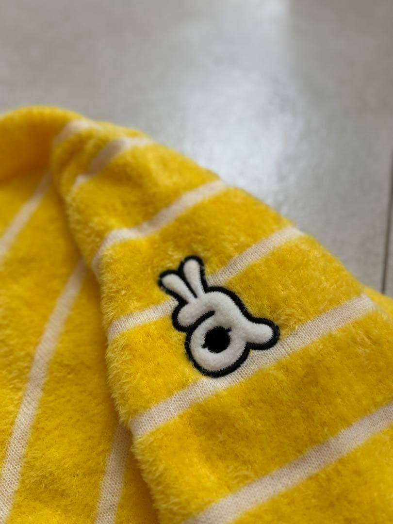 archivio アルチビオクリーニング済み 38ストライプセーター 黄色