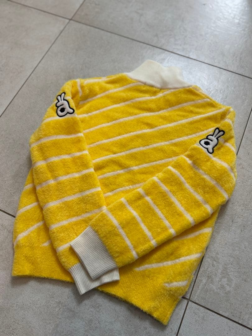 archivio アルチビオクリーニング済み 38ストライプセーター 黄色