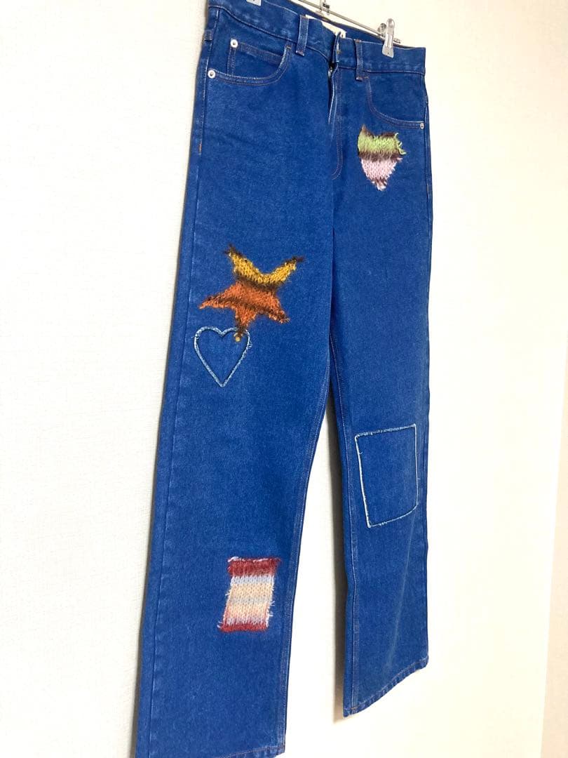 マルニ　モヘア　パッチワーク　デニム　ジーパン　パンツ　インディゴ　メンズ　28