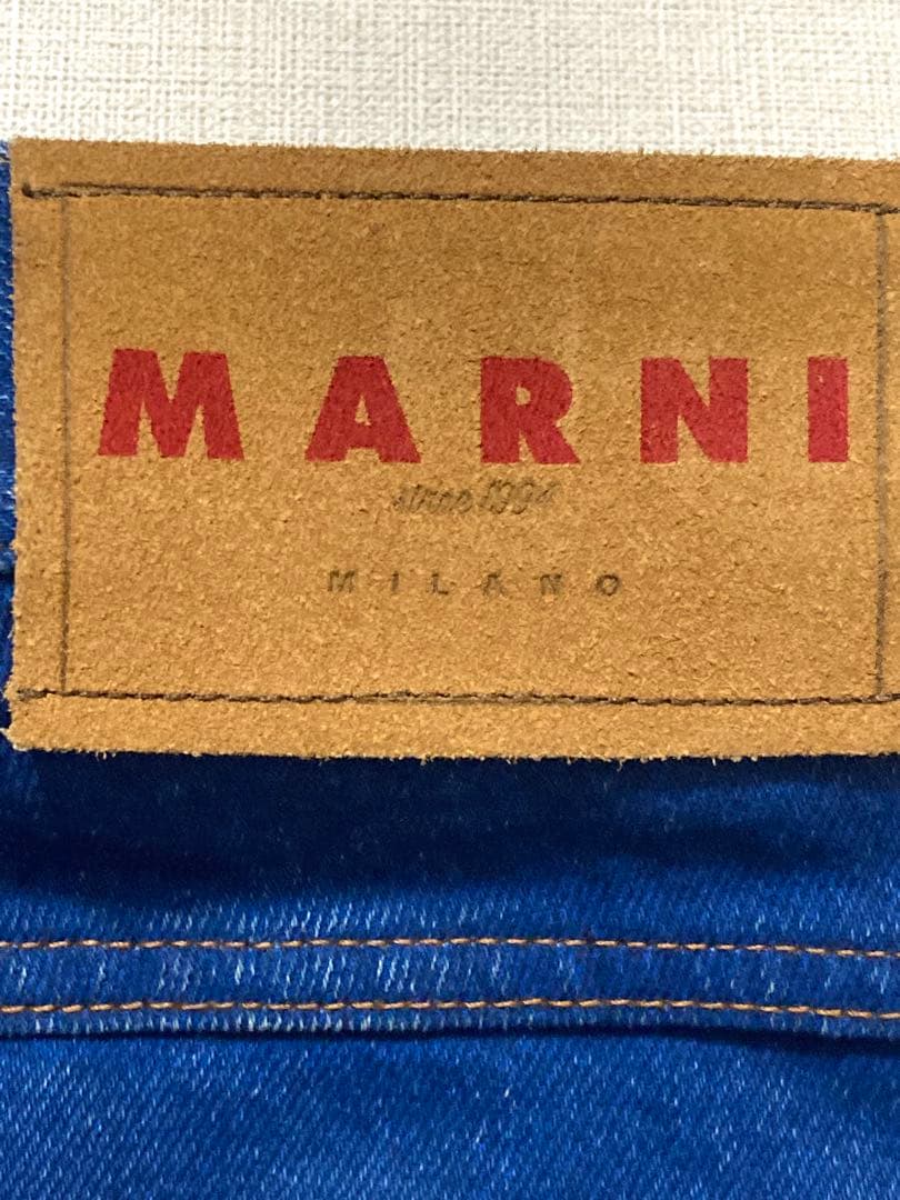 マルニ　モヘア　パッチワーク　デニム　ジーパン　パンツ　インディゴ　メンズ　28