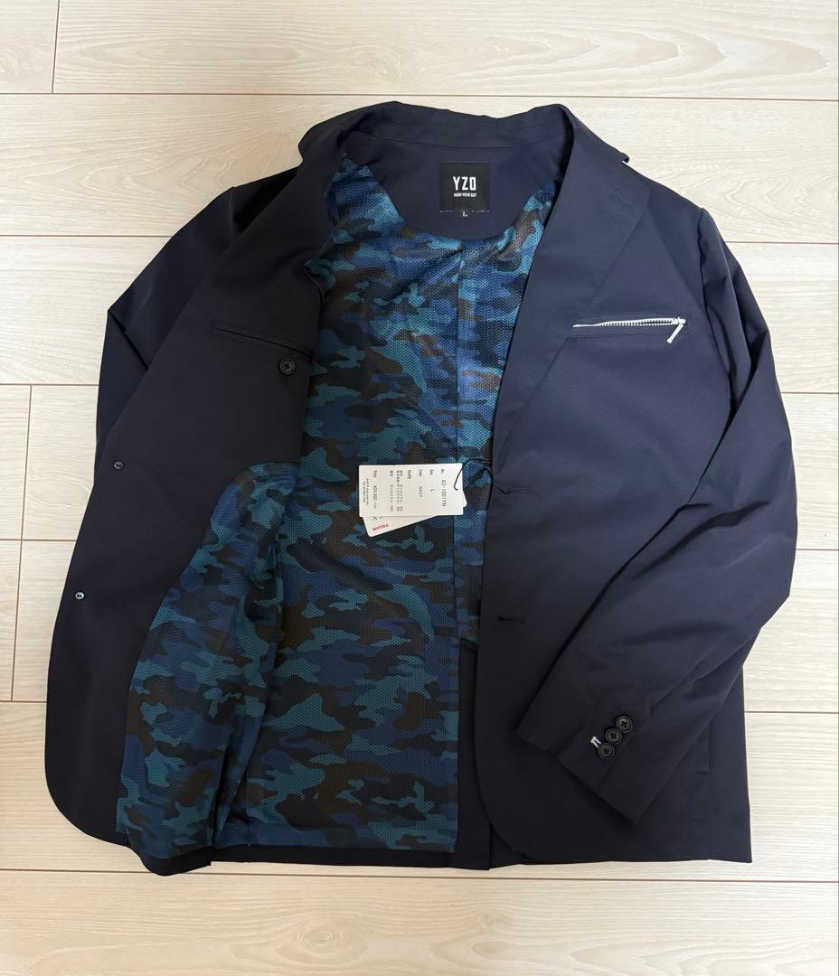 YZO ワークウェアスーツ セットアップ　ブルーカモ　迷彩　L
