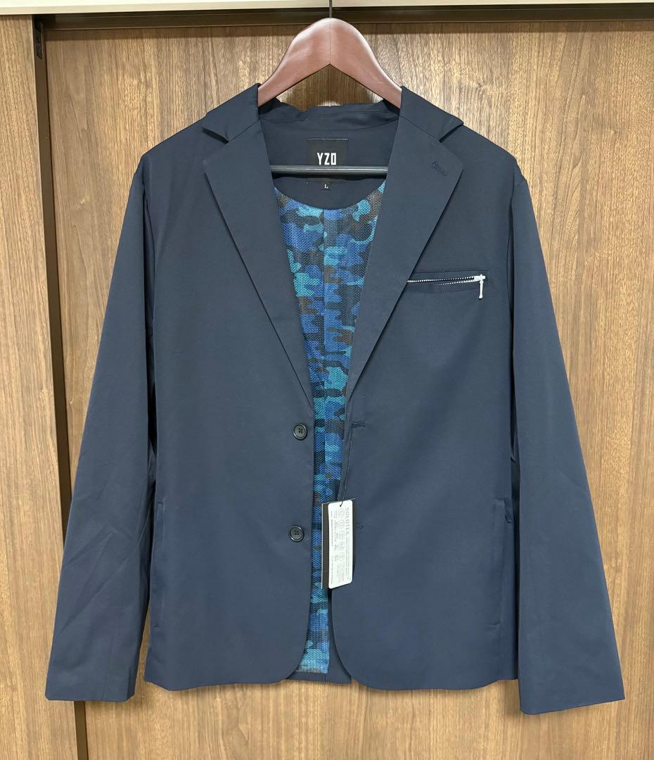 YZO ワークウェアスーツ セットアップ　ブルーカモ　迷彩　L