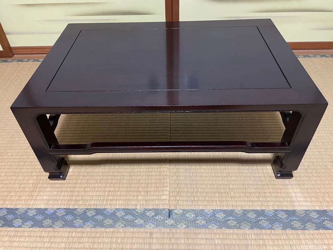 美品 高級花台 飾り台 茶台 木製調 75×50×30cm 元箱付き