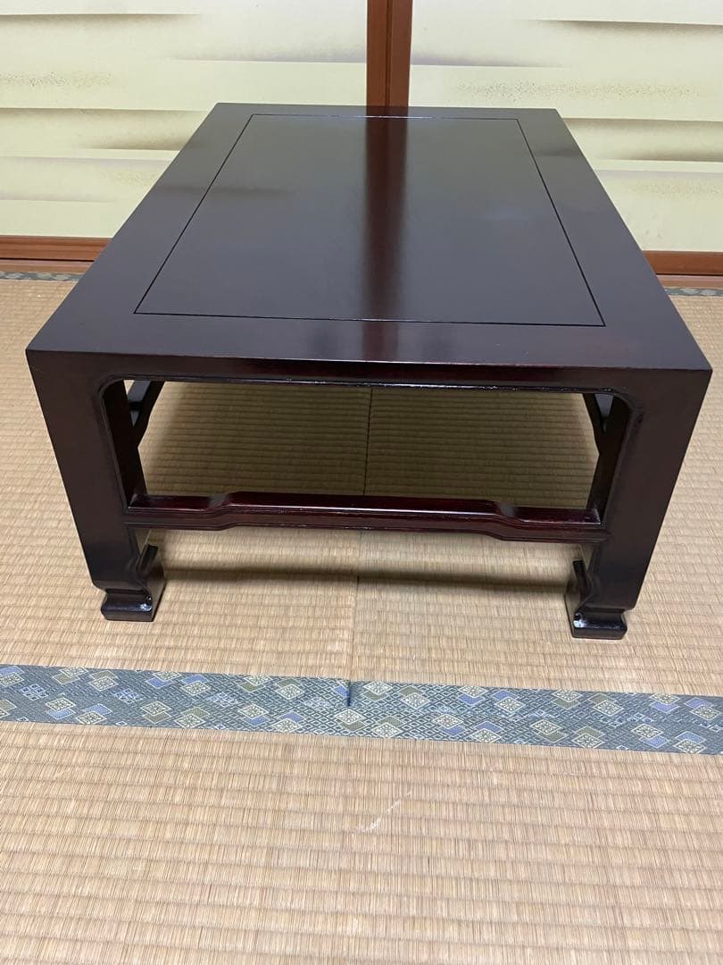 美品 高級花台 飾り台 茶台 木製調 75×50×30cm 元箱付き